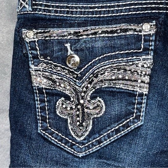 Rock Revival Yui Straight Leg Dark Wash Jeans Women’s Size 25 - Picture 7 of 12